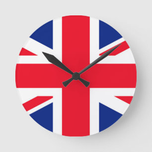United Union Jack Flagga Rund Klocka