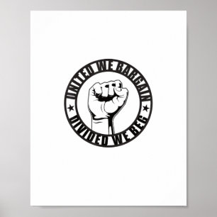 United we Bargain, dividerad med Union Strong Lab Poster