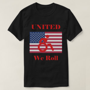 United We Roll - Wheelcourt & American Flagga Tee