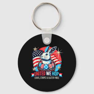United We Skutt - Patriotic Påskhare Usa Pride Nyckelring