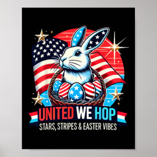 United We Skutt - Patriotic Påskhare Usa Pride Poster