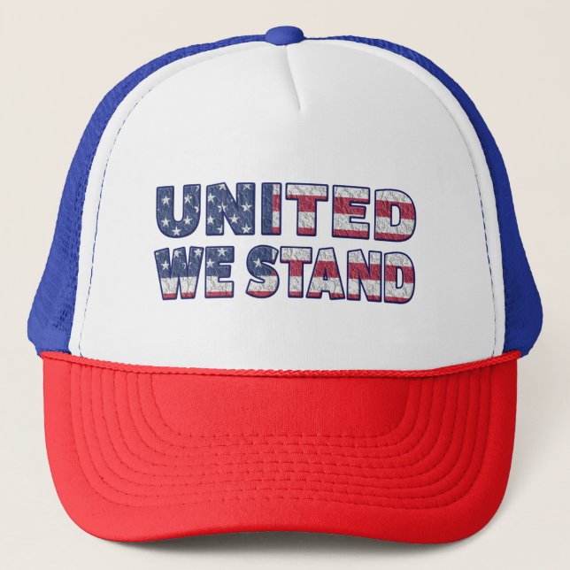 United We Stand 4 juli Lastbilschaufförshatt Truckerkeps (Framsida)