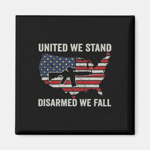 United we stand Disväped We Fall - Pro Guns USA Fl Magnet