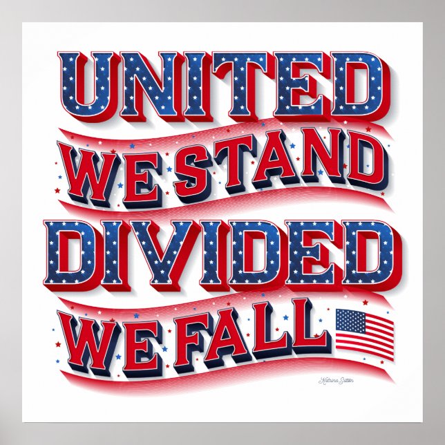 United We stand, divided we Fall Poster 24x24 (Framsidan)
