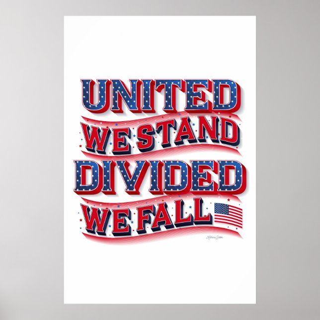 United We stand, divided we Fall Poster 24x36 (Framsidan)
