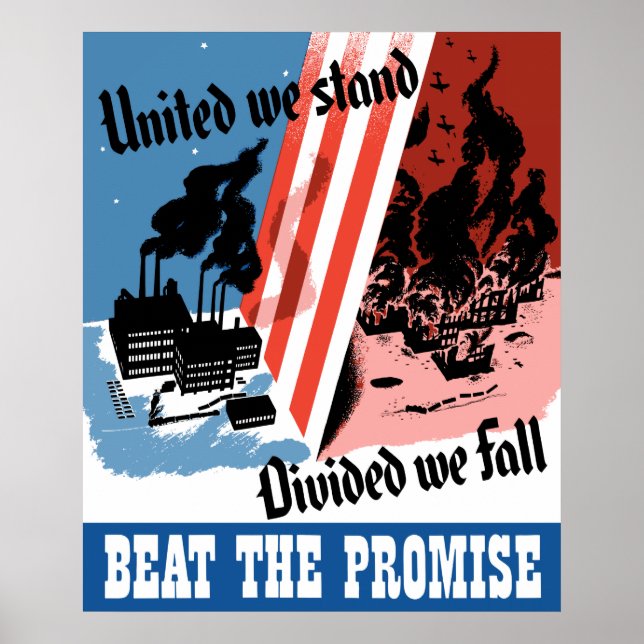 United We stand, divided we Fall - WW2 Poster (Framsidan)