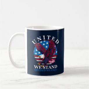 United we stand - Eagle och American Flagga Kaffemugg