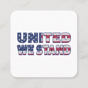United we stand fyrkantigt visitkort