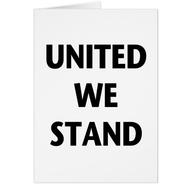 United we stand hälsningskort (Framsidan)