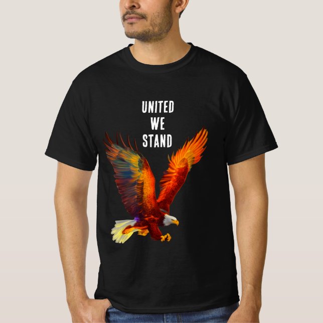 United we stand Patriotic Eagle T-Shirt (Framsida)