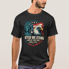 United We stand - Patriotic USA 1776 Eagle T Shirt