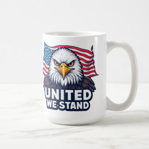 United We Stand Patriotisk USA-design Kaffemugg