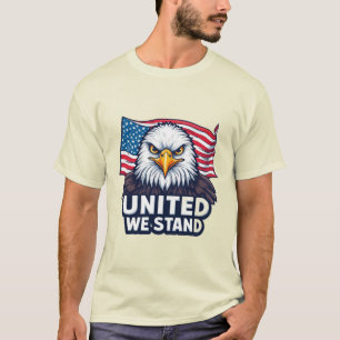 United We Stand Patriotisk USA-design T Shirt