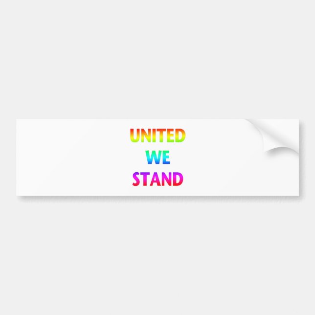 United we stand Rainbow Bildekal (Framsidan)