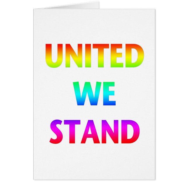 United we stand Rainbow Hälsningskort (Framsidan)