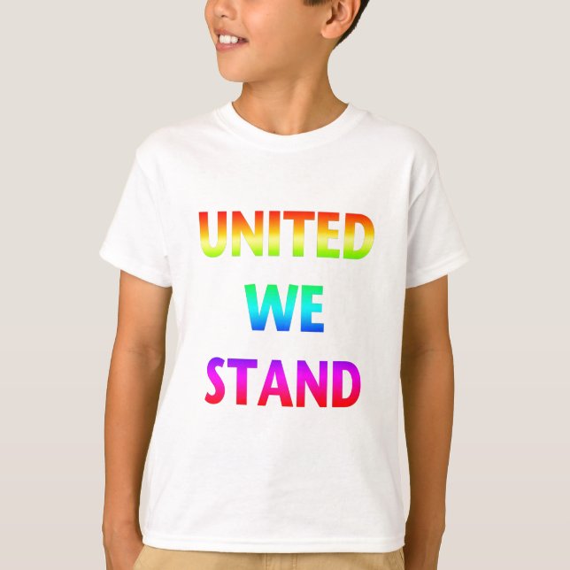 United we stand Rainbow Tee (Framsida)