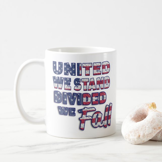 United We Stand Typografi Kaffe Mugg (Med munk)