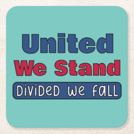 United we stand underlägg papper kvadrat
