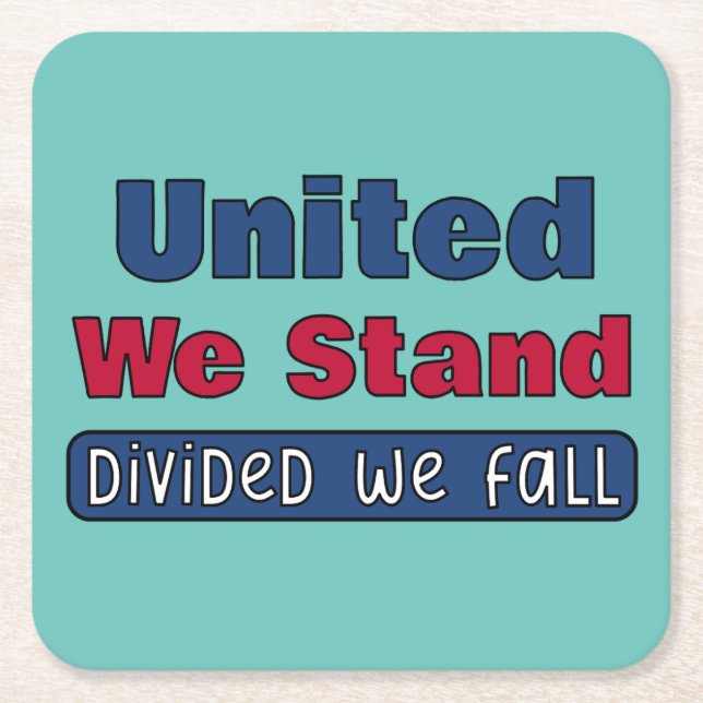 United we stand underlägg papper kvadrat (Framsidan)