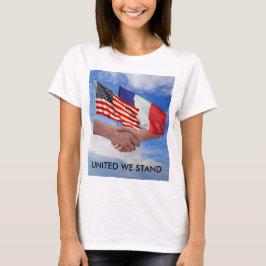 United we stand USA & Frankrike Women's Basic T-Sh T Shirt
