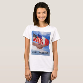 United we stand USA & Frankrike Women's Basic T-Sh T Shirt
