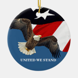 United We stand/USA Julgransprydnad Keramik