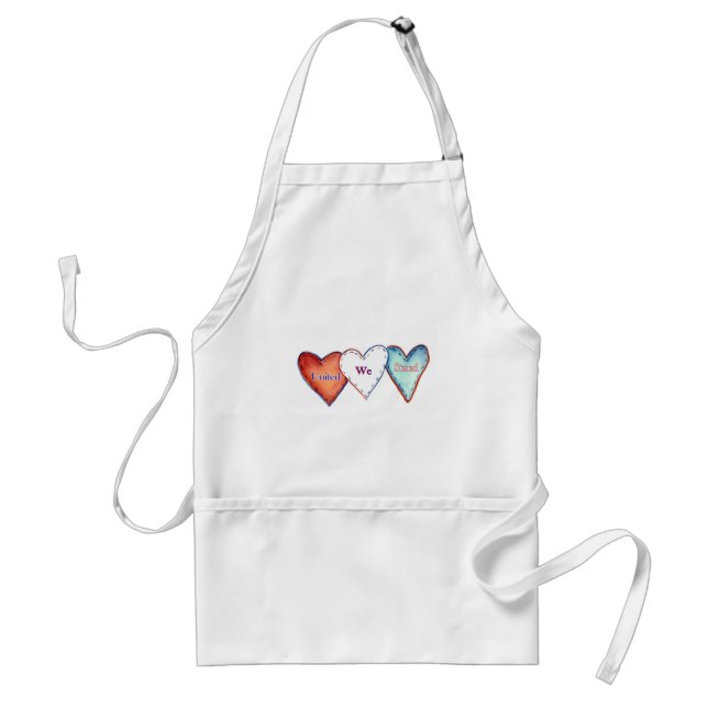 United We stand USA Pride Hearts Apron Förkläde (Framsidan)