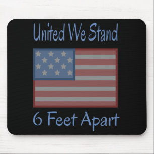 United we står 6 fot bredvid USA flagga Musmatta