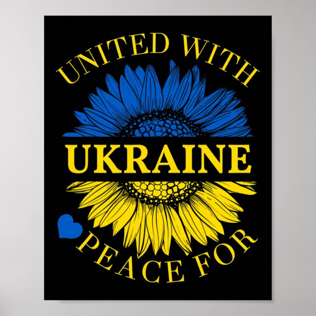 United With Ukraine Shirt  Poster (Framsidan)