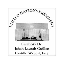 #UNITEDNATIONSPRESIDENT DR. #LAURAHCASTILLOS ESQ. SJÄLVFÄRGANDE STÄMPEL