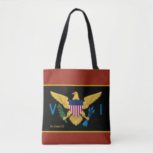 Unites Stater Virgin Islands Flagga Tote Bag Tygkasse