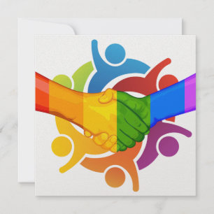Unity 2 Rainbow Händer-inbjudan Inbjudningar