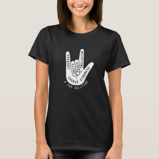 Unity Day 2022, Anti Bullying Kärlek Sign End Bull T Shirt