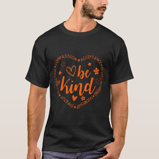 Unity Day Be Kind Kindness Orange Anti Bullying Te T Shirt (Framsida)