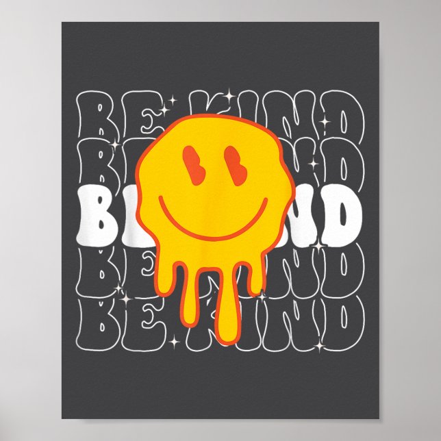 Unity Day Be Kind Kindness Smile Face Orange Groov Poster (Framsidan)