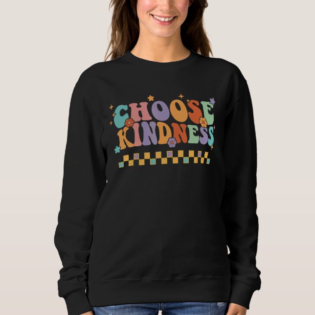 Unity Day Choose Kindness Anti bullying Groovy Be  T Shirt (Framsida)
