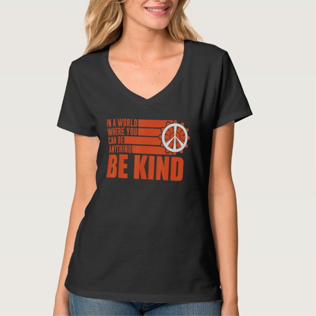 Unity Day Choose Kindness Be Kind End Bullying T Shirt (Framsida)