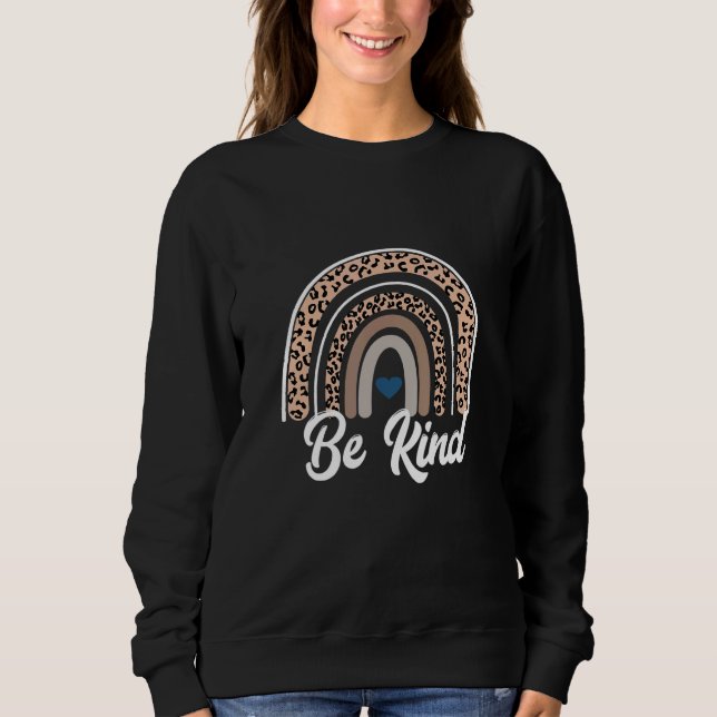 UNITY DAY Orange Anti Bullying Leopard Raibow be B T Shirt (Framsida)