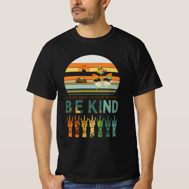Unity Day Orange Be Kind Leopard Heart Anti Bullyi T Shirt (Framsida)