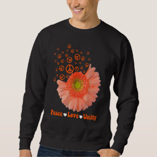 Unity Day Orange Daisy Peace Kärlek Unity Anti Bul Lång Ärmad Tröja