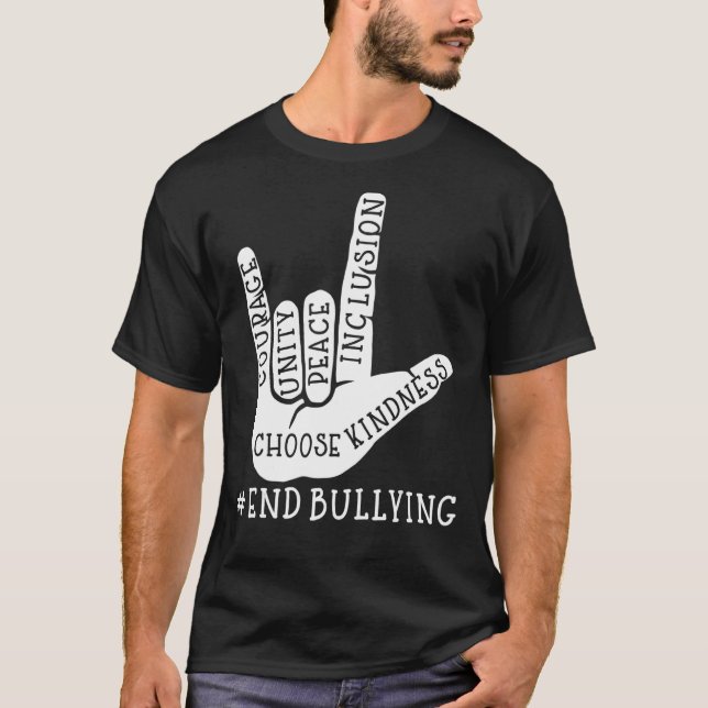 Unity Day Orange End Bullying Choose Kindness And  T Shirt (Framsida)