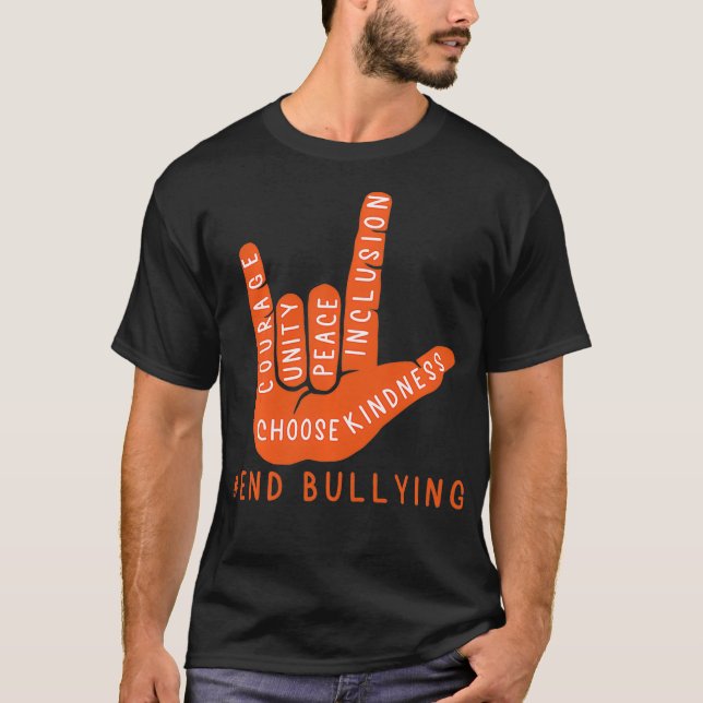 Unity Day Orange Kids 2021 Anti Bullying Kärlek Si T Shirt (Framsida)