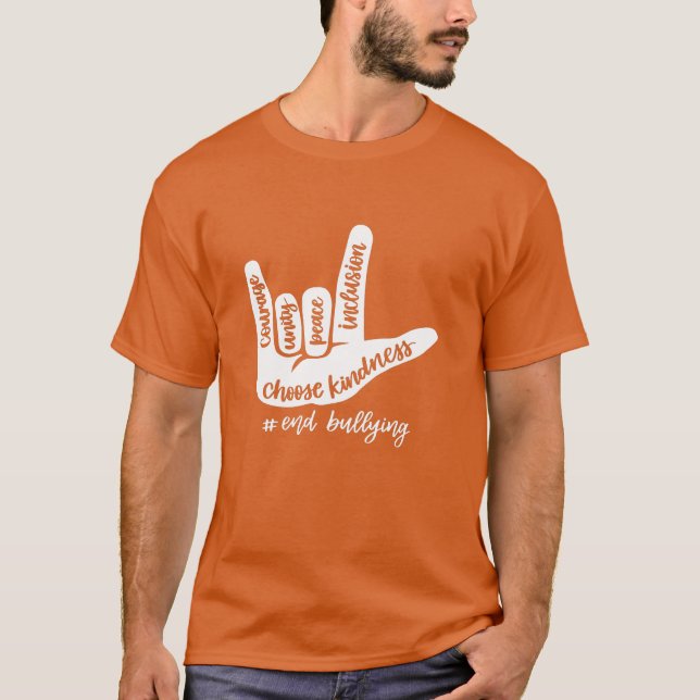 Unity Day Orange Kids 2022 Anti Bullying Kärlek Si T Shirt (Framsida)