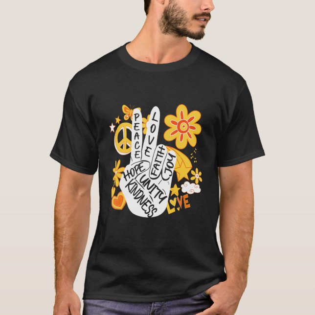 Unity Day Orange Peace Kärlek Hope Kindness End Bu T Shirt (Framsida)