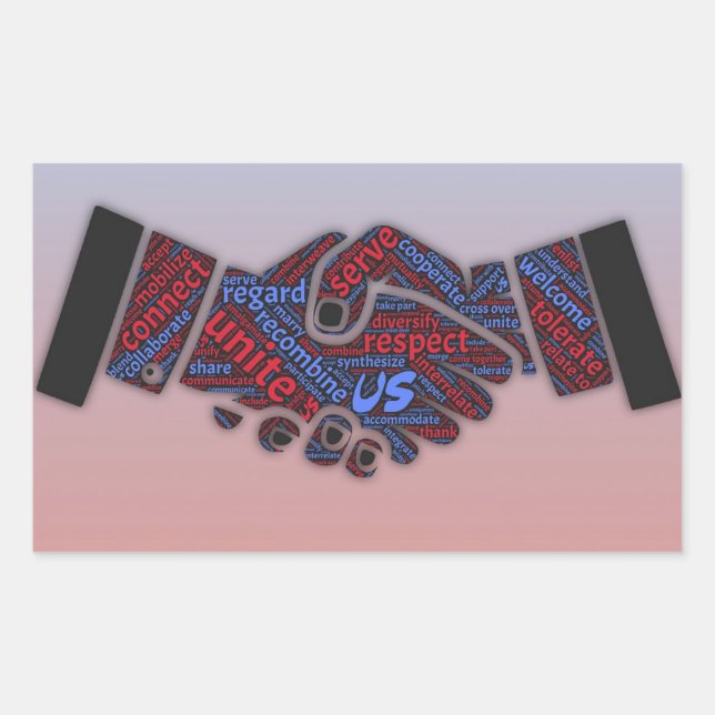 Unity Democratic & Republican Sticker Rektangulärt Klistermärke (Framsida)