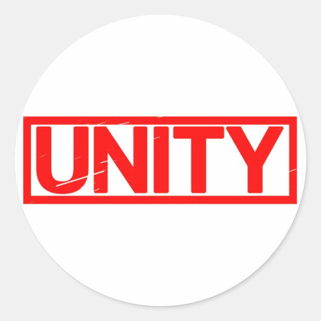 Unity Frimärke Runt Klistermärke (Framsida)
