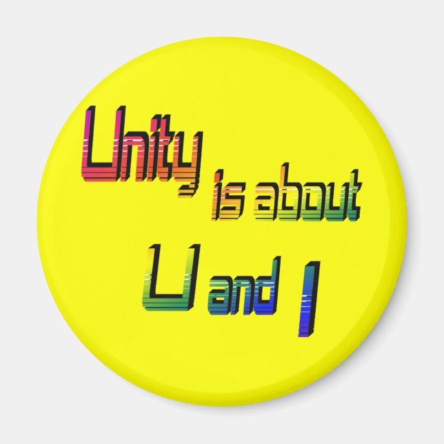Unity handlar om U och I Magnet (Framsidan)