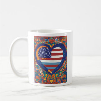Unity Hearts: Hispanic Heritage Flagga Desig Kaffemugg