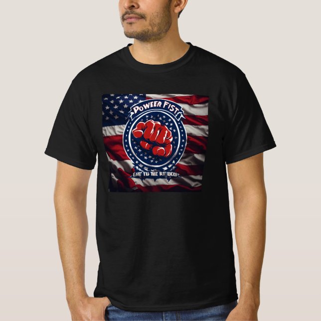 Unity Ignites Power: Patriotisk första utskrift T Shirt (Framsida)
