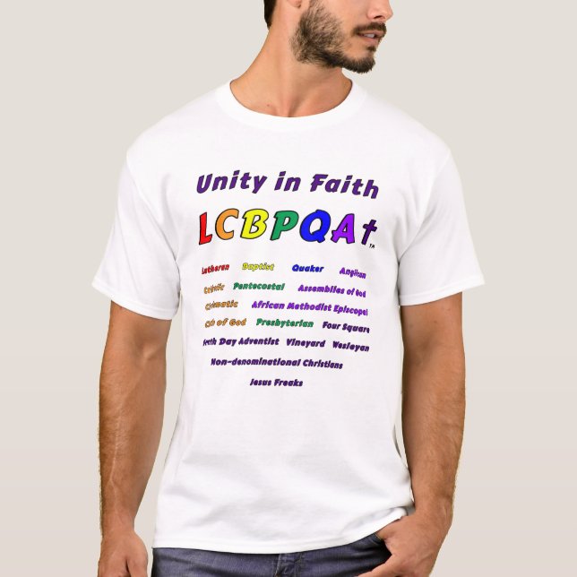Unity in Faith LCBPQA† Låt oss ta tillbaka regnbåg T Shirt (Framsida)